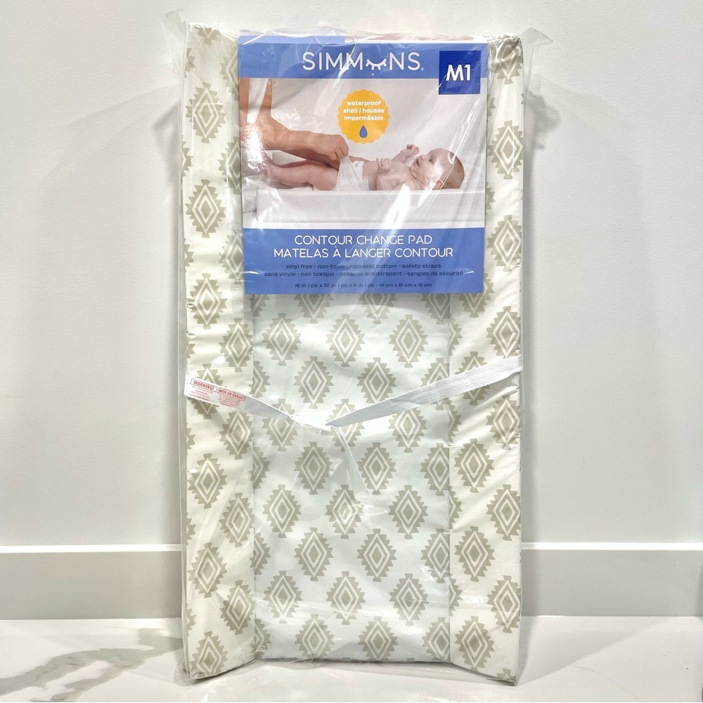 NEW Simmons Contour Waterproof Diaper Change Pad (Taupe)